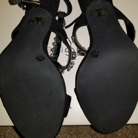 BCBGeneration Rhinestone Suede Heels - Picture 3 of 5